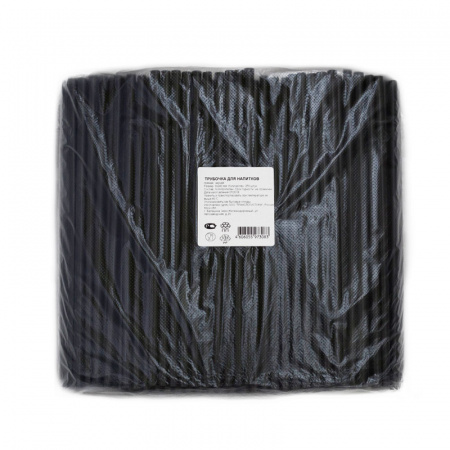 трубочки без гофры чёрные
